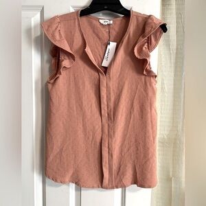 NWT MINE Hadley Blouse in Apricot - S